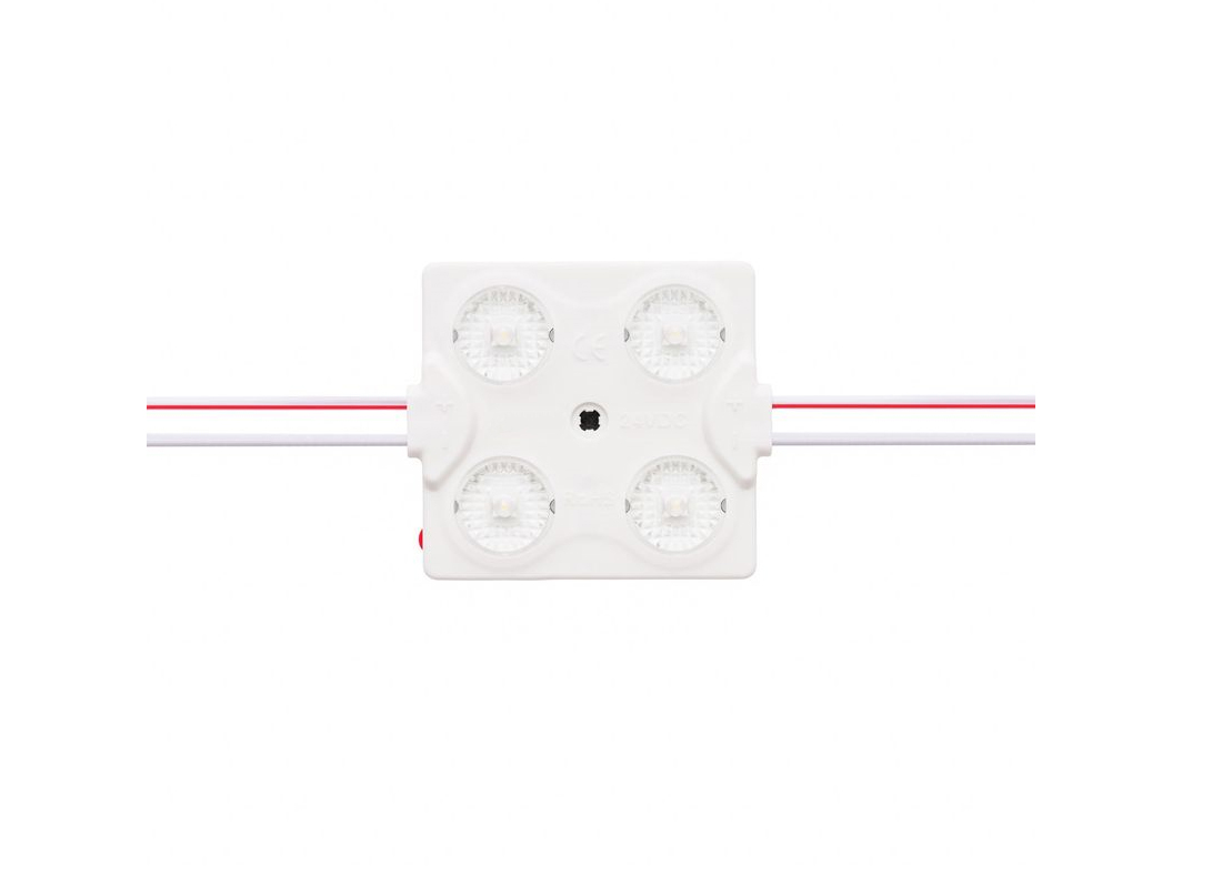 Prism lens LED Module 170° - High Power 4 LED Module 2.0W white 240lm 170 °